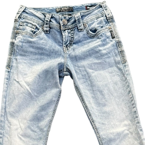 Silver Jeans ladies super stretch mid rise baby boot size 26/31 - Picture 10 of 11